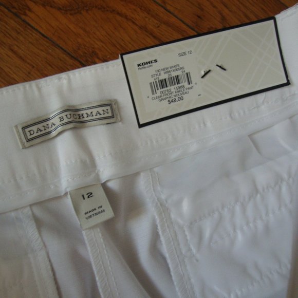 Dana Buchman White Ankle Pants Size 12 NWT - Picture 8 of 8